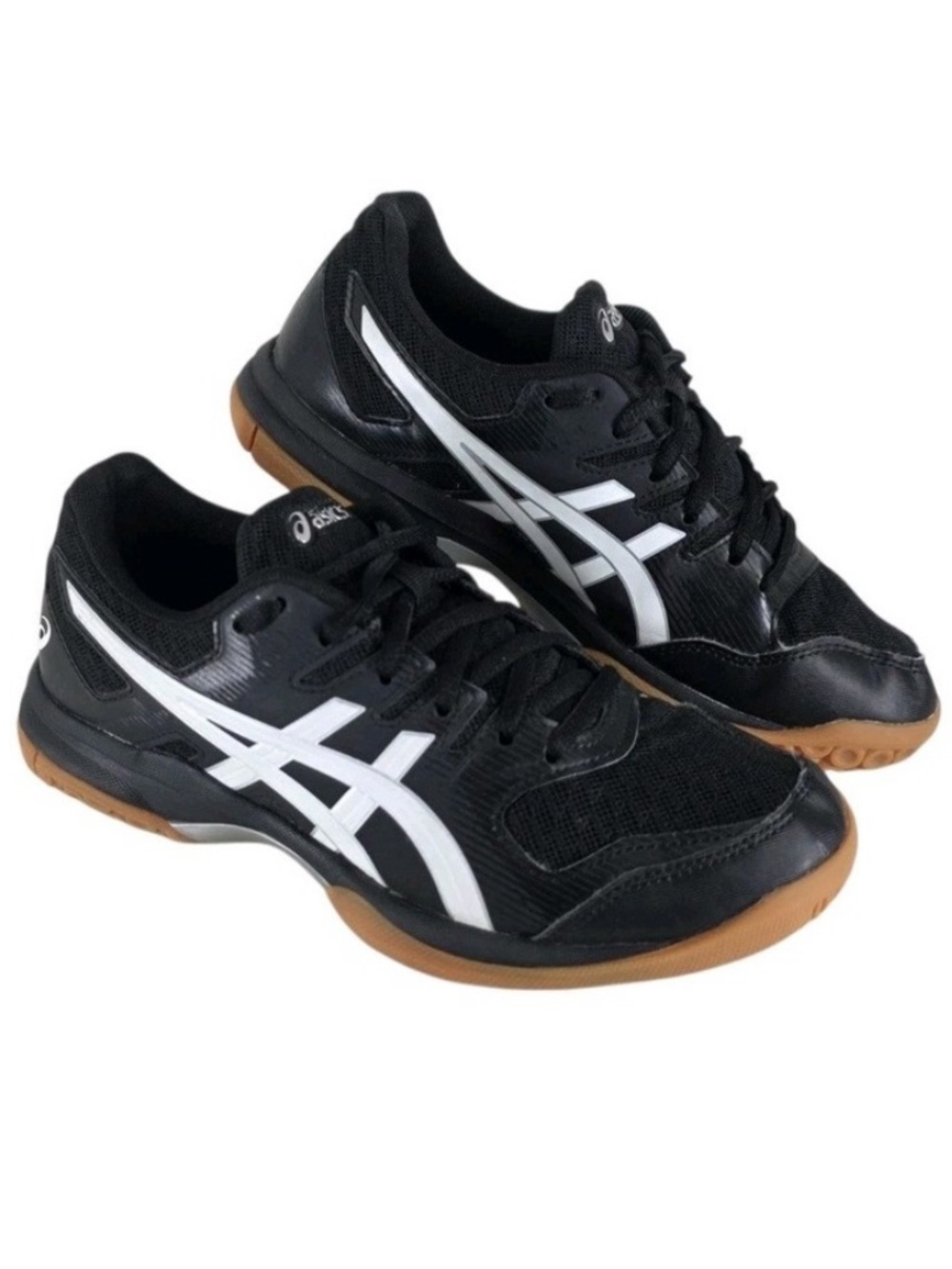 ASICS GEL-Rocket 9 Womens 6.5 Black White Court Sneakers Shoes Performance Walk